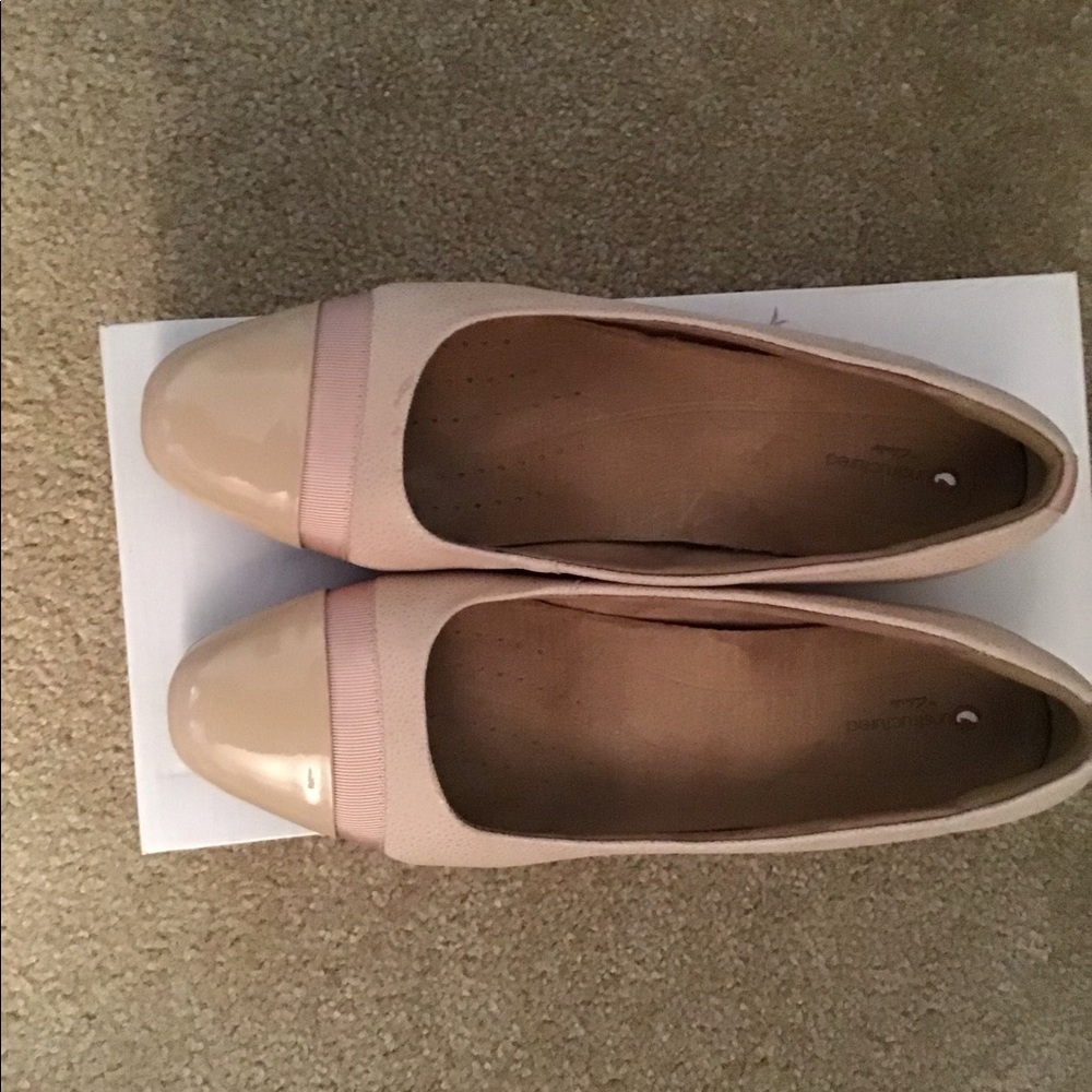 Clarks Unstructured Kesha Rosa Flats Nude 9